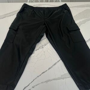 Gap Faux Leather Black Cargo Pants